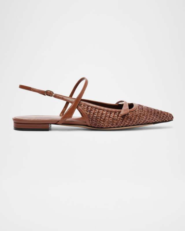 Tita Raffia Slingback Flats